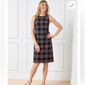 New Talbots Plaid Sleeveless Dress.